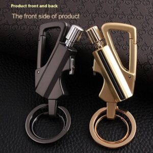 Portable Multifunctional Metal Keychain with  Lighter
